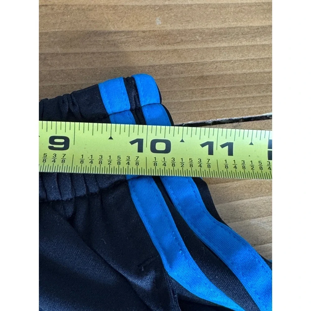 Adidas Mens Black‎ Blue Three Stripe Athletic Soccer Shorts E76214 AD4002